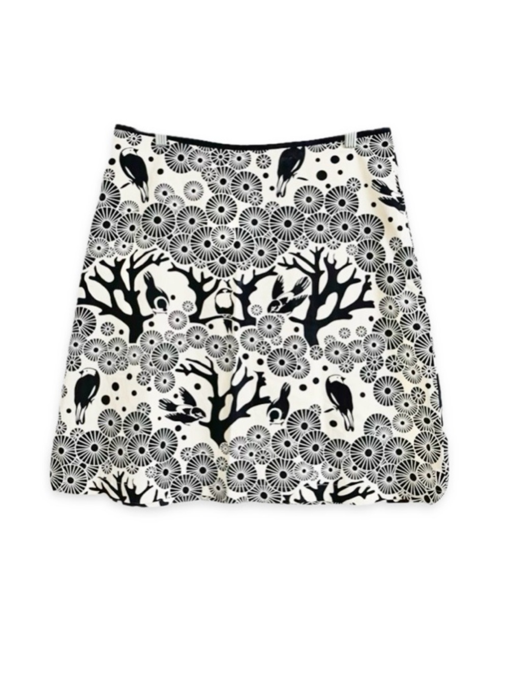 Essaye by Surface Art Australia Bird Floral Print A-Line Graphic Skirt 33” Waist